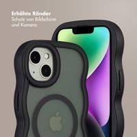 Selencia Wavy Backcover mit MagSafe Apple iPhone 14 / 13 - Schwarz