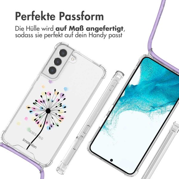 imoshion Design Hülle mit Band für das Samsung Galaxy S22 Plus - Sandstone Dandelion