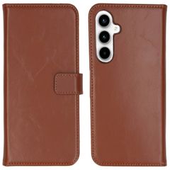 Selencia Echtleder Klapphülle Samsung Galaxy A35 - Hellbraun