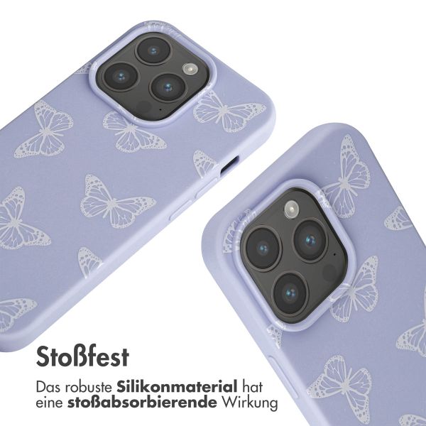 imoshion Silikonhülle design mit Band für das iPhone 15 Pro - Butterfly