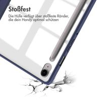 imoshion Trifold Hardcase Klapphülle Samsung Galaxy Tab S9 11.0 Zoll / Tab S10 FE / S9 FE 10.9 Zoll - Dunkelblau