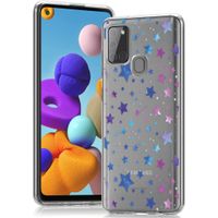 imoshion Design Hülle für das Samsung Galaxy A21s - Stars - Violett