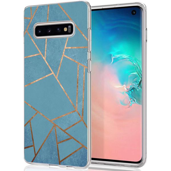 imoshion Design Hülle für das Samsung Galaxy S10 - Blue Graphic