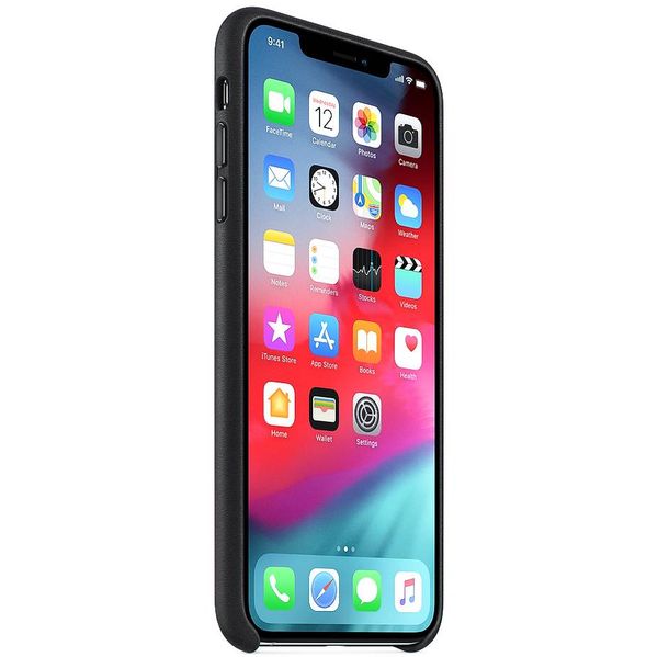 Apple Leder-Case Schwarz für das Apple iPhone Xs Max