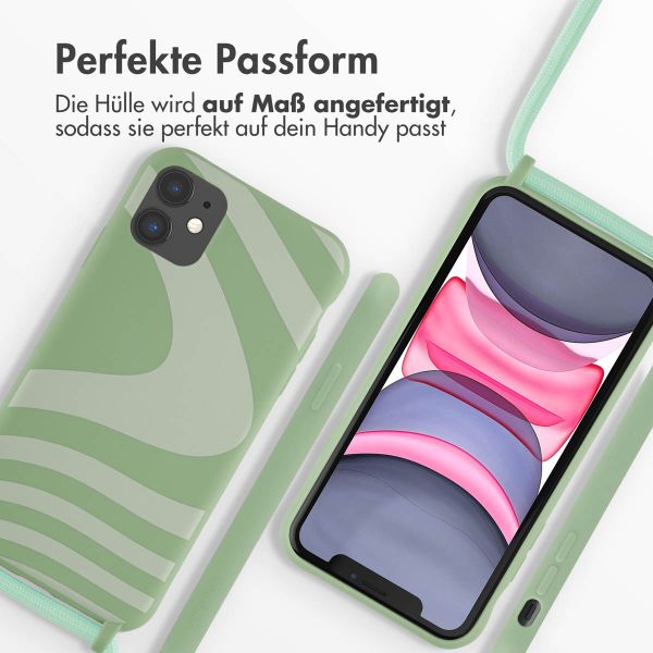 imoshion Silikonhülle design mit Band für das iPhone 11 - Retro Green