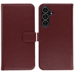 Selencia Echtleder Klapphülle Samsung Galaxy S25 FE - Burgundy