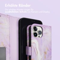 imoshion ﻿Design Klapphülle für das iPhone 12 (Pro) - Purple Marble