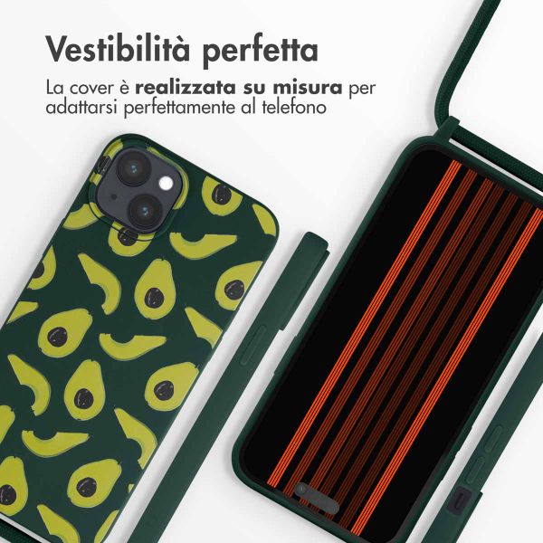 imoshion SilikonHülle design mit Band Apple iPhone 15 Plus - Avocado Green