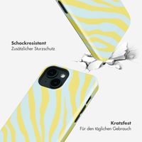 Selencia Vivid Tough Back Cover MagSafe für das iPhone 14 - Zebra Winter Sky Titanium Yellow