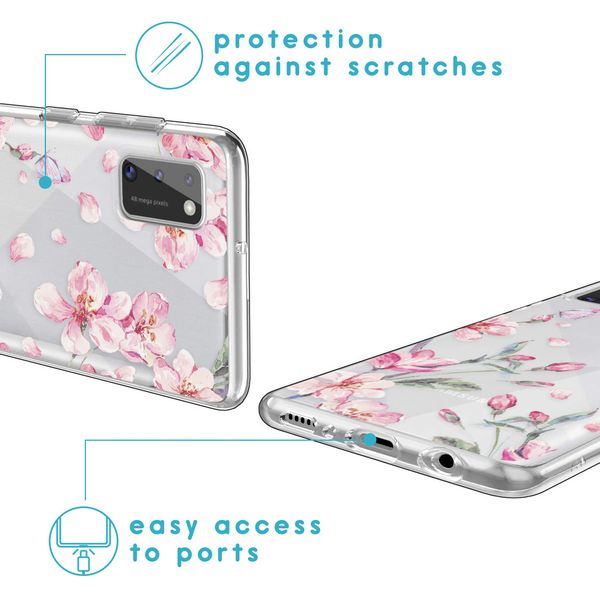 imoshion Design Hülle Samsung Galaxy A41 - Blume - Rosa