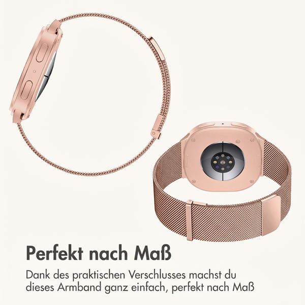 imoshion Mailändische Magnetarmband für Samsung Galaxy Watch 9 (40/44mm) / Watch 8 (40/44mm) / Classic (46mm) - Rose Gold