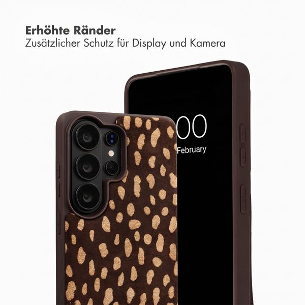 Selencia Nova Echtleder Backcover mit Kartenhalter Samsung Galaxy S26 Ultra - Fawn Chic