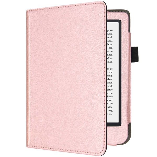 imoshion Vegan Leather Klapphülle für das Kobo Clara 2E / Tolino Shine 4 - Rose Gold