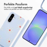 imoshion Silikonhülle design mit Band Samsung Galaxy A36 / A56 - Lila Flower Distance