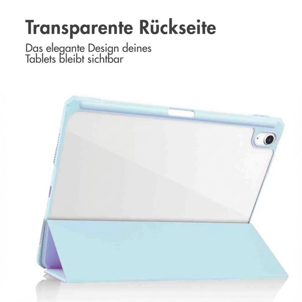 imoshion Trifold Hardcase Klapphülle Apple iPad Air 11 Zoll (2026) M4 / (2025) M3 / (2024) M2 / Air 5 (2022) / Air 4 (2020) - Hellblau