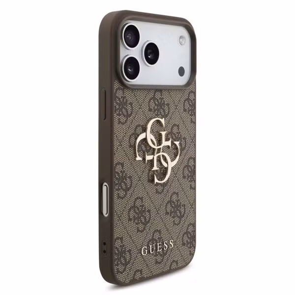Guess 4G Metal Logo Back Cover Apple iPhone 17 Pro - Braun