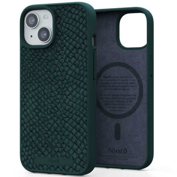 Njorð Collections Salmon Leather MagSafe Case für das iPhone 15 - Green