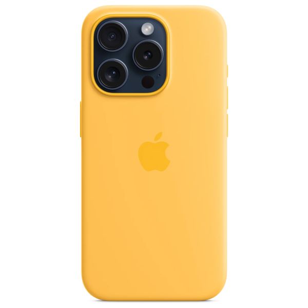 Apple Silikon-Case MagSafe für das Apple iPhone 15 Pro - Sunshine