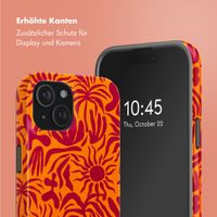 Selencia Vivid Tough Back Cover mit MagSafe für das iPhone 15 - Tropical Vibes Apricot