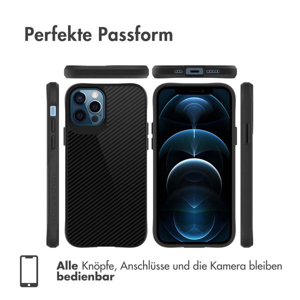 imoshion Rugged Hybrid Carbon Case Apple iPhone 12 (Pro) - Schwarz