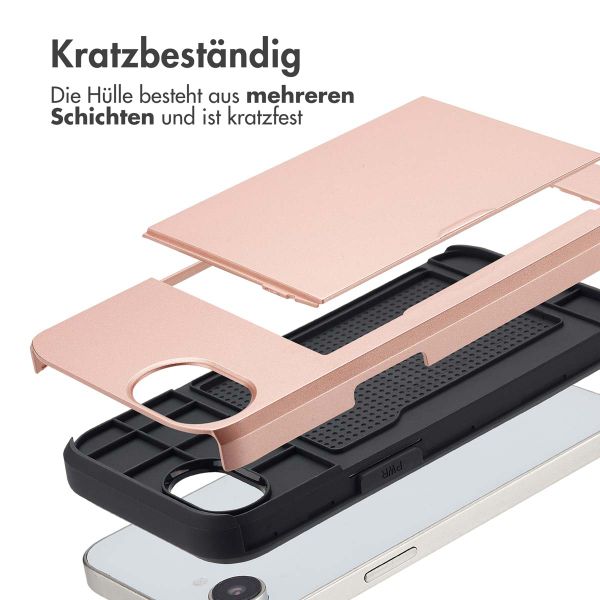 imoshion Backcover mit Kartenfach iPhone 16e - Rosé gold