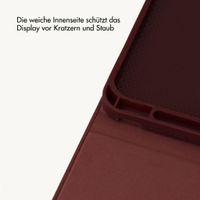 Selencia Croco Klaphülle Apple iPad Air 11 Zoll (2026) M4 / (2025) M3 / (2024) M2 / Air 5 (2022) / Air 4 (2020) - Burgundy