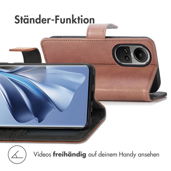 imoshion Luxuriöse Klapphülle für das Oppo Reno 10 / 10 Pro - Braun