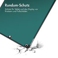 imoshion Design Trifold Klaphülle Apple iPad 9 (2021) 10.2 Zoll / iPad 8 (2020) 10.2 Zoll / iPad 7 (2019) 10.2 Zoll - Petrol Green Dandelion