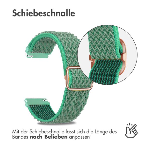 imoshion Elastisches Nylonarmband -   Universelle 22 mm Anschluss - Türkis