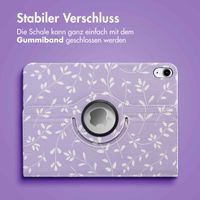 imoshion 360° drehbare Design Klapphülle iPad 11 (2025) 11 Zoll / iPad 10 (2022) 10.9 Zoll - Laverder Flowers