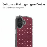 imoshion Design Hülle Apple iPhone 16 - Polka Dot Bordeaux