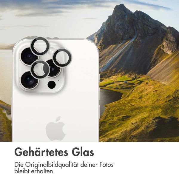 imoshion 2er-Pack Objektivschutz für Kamera für das Apple iPhone 15 Pro / 15 Pro Max - White Titanium