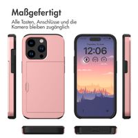 imoshion Backcover mit Kartenfach für das iPhone 15 Pro - Rose Gold