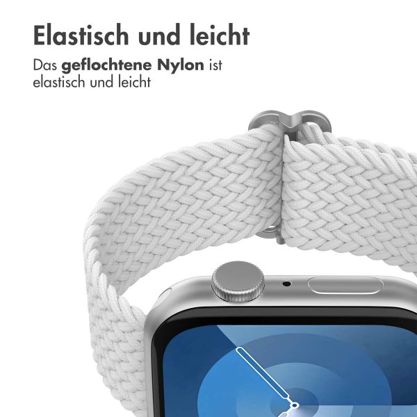 imoshion Gewebtes Nylonarmband für das Apple Watch Series 1 bis 9 / SE (38/40/41 mm) | Series 10 / 11 (42 mm) - Weiß