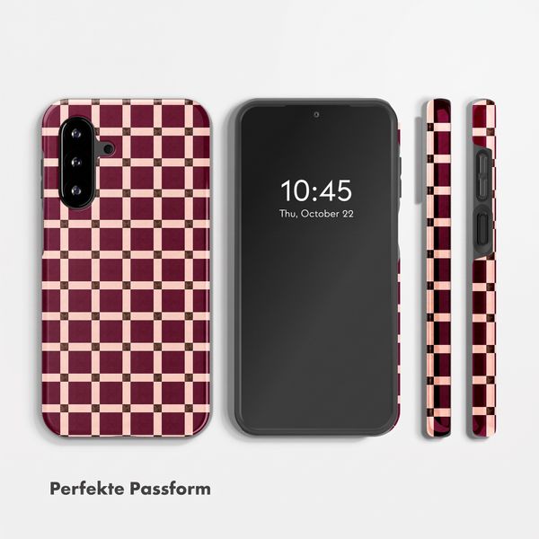 Selencia Vivid Back Cover Samsung Galaxy A18 (4G) / A17 (4G/5G) - Check This Burgundy