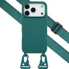 Selencia SilikonHülle mit abnehmbarem Band Apple iPhone 17 Pro - Dunkelgrün