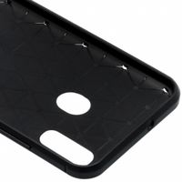 Leder Silikon-Case Schwarz für das Huawei P Smart (2019)