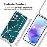 imoshion Design Hülle mit Band Samsung Galaxy A55 - Petrol Green Graphic