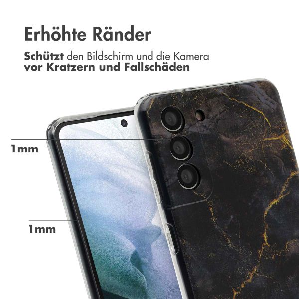 imoshion Design Hülle für das Samsung Galaxy S21 Plus - Black Marble