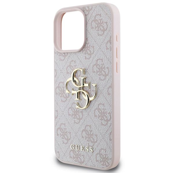 Guess 4G Metal Logo Back Cover für das iPhone 16 Pro - Rosa