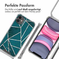 imoshion Design Hülle mit Band Apple iPhone 11 - Petrol Green Graphic