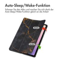 imoshion Design Trifold Klaphülle Samsung Galaxy Tab S11 - Black Marble