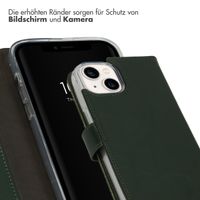 Selencia Echtleder Klapphülle Apple iPhone 14 - Grün
