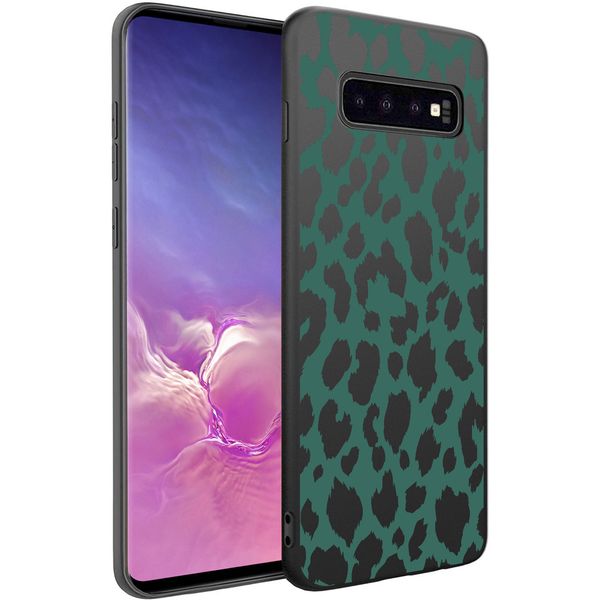 imoshion Design Hülle Samsung Galaxy S10 - Leopard - Grün / Schwarz