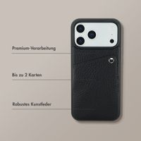 Selencia Riva Back Cover mit Kartenfach Apple iPhone 17 Pro - Schwarz