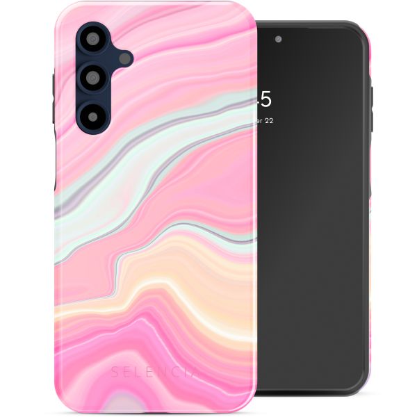 Selencia Vivid Tough Back Cover für das Samsung Galaxy A16 - Pastel Lipstick Marble