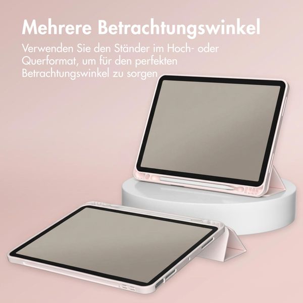 Accezz Smarte Klapphülle aus Silikon Apple iPad 11 (2025) 11 Zoll A16 / iPad 10 (2022) 10.9 Zoll - Rosa
