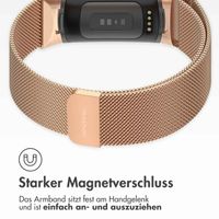 imoshion Magnetisches Milanaise Armband für das  Fitbit Charge 5 - Größe M - Rosé gold