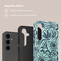 Selencia Vivid Back Cover Samsung Galaxy S24 FE - Tropical Vibes Light Blue