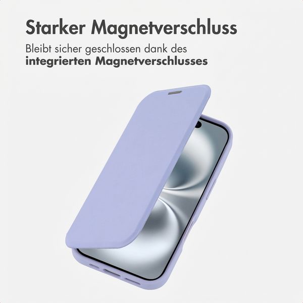 imoshion Transparente Bookcase mit MagSafe Apple iPhone 16 - Lila